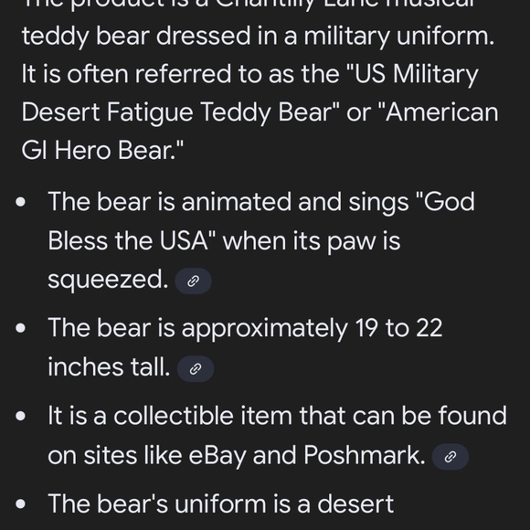 Chantilly Lane Musical Bears - US Military Desert Fatigue Bear - Picture 7 of 7